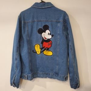Women's Disney Embroidered Mickey Denim Jacket XL